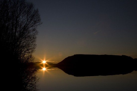 Soloppgang over Ånesvannet - 9.11 2008