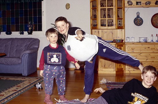 Danny, Thomas og Stian før mange år sia