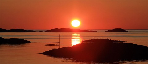 En vakker solnedgang i fyrvika, september 2008