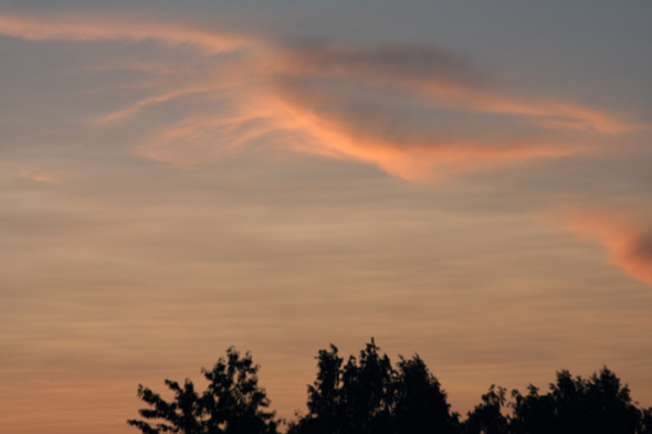 2.7 2009: Vulkan-skya etter solnedgang i Tidaholm