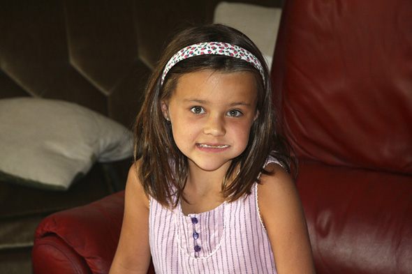 11.7 2009: Ho Marcela driste sæ på et smil...