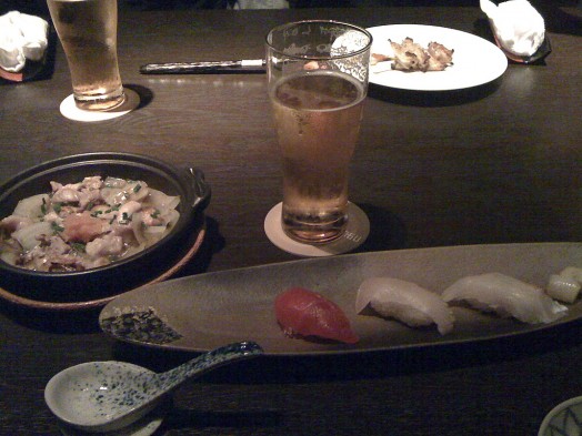 Sushi (og litt øl før å skjølle ner med!)