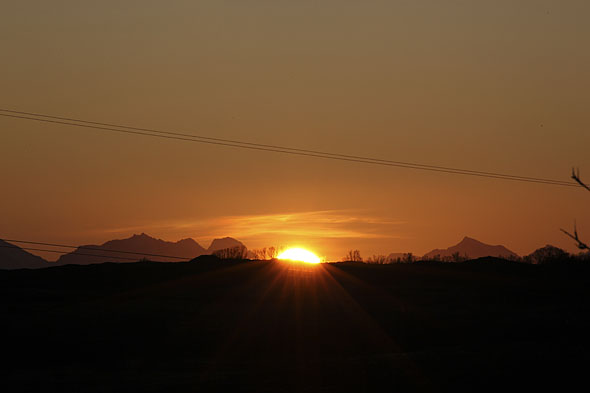 Dagens soloppgang over Senja