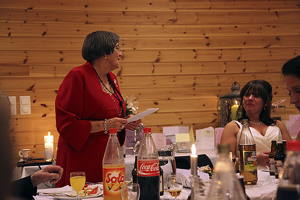 Noen formananes ord tell brudeparet kom det også