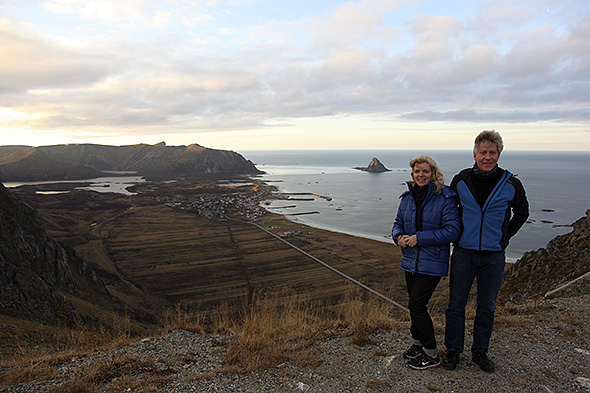 Harriet og Kjell-Gunnar i skaret mot Bleik