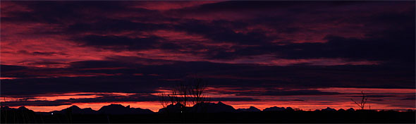 Et vakkert skue mot sør-øst i dag