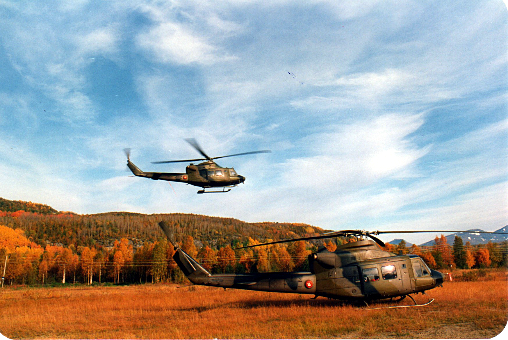 412'n e snart historie på Bardufoss dersom Regjeringa får det som dem vil. Her e vi på høstøvelse på Elvenes på slutten av 90-tallet.
