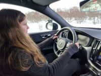 Elena og XC-60’en for første gang